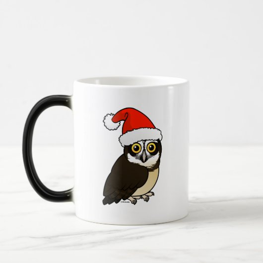 Mug Magique Chouette tachetée père Noël (Gauche)