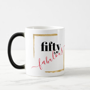 Mug Magique Cinquante ans et Fabuleux Élégant 50e Anniversaire