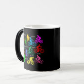 Mug Magique Circuler à vélo drôle coloré élégant (Devant gauche)