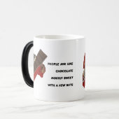 Mug Magique Citation au chocolat drôle (Devant gauche)