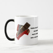 Mug Magique Citation au chocolat drôle (Gauche)