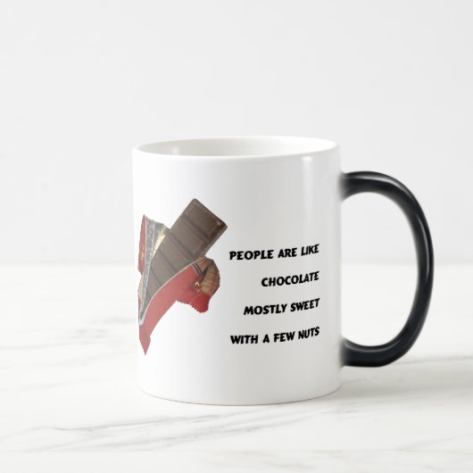 Mug Magique Citation au chocolat drôle (Droite)