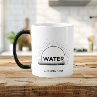Mug Magique Citation d'eau de soleil radieux avec barre de bon