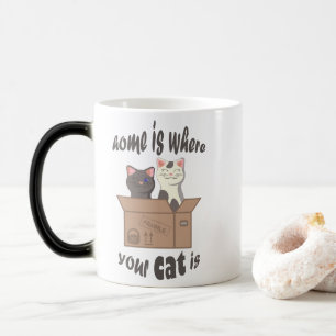 Mug Magique Citation drôle Accueil est où est votre chat