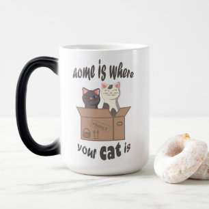 Mug Magique Citation drôle Accueil est où est votre chat