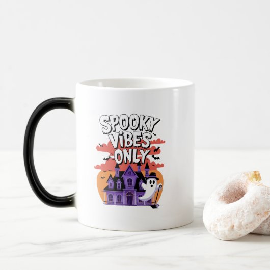 Mug Magique Citations de la Saison Effrayante (Avec donut)