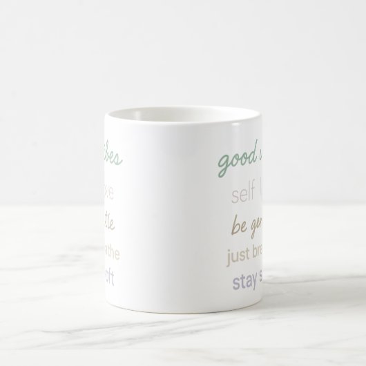 Mug Magique Citations positives Pastel - Good Vibes Self Love  (Centre)