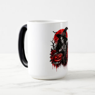 Mug Magique Citrouille de sorcière gothique Halloween Chat noi
