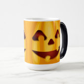 Mug Magique Citrouille sculpté souriant design Halloween (Devant droit)
