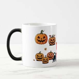 Mug Magique Citrouilles d'Halloween effrayantes