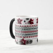 Mug Magique Classic Red & Green Nordic Knit Pattern (Devant gauche)