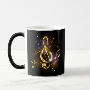 Mug Magique Clé de Sol Musicale en Or