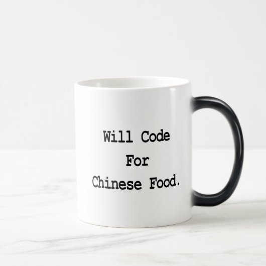 Mug Magique code pour les aliments chinois (Droite)