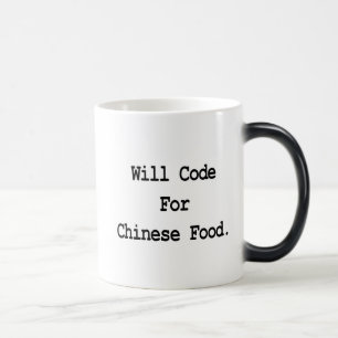 Mug Magique coderai pour de la nourriture chinoise