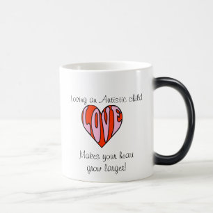 Mug Magique Coeur affectueux (tasse changeante droite de