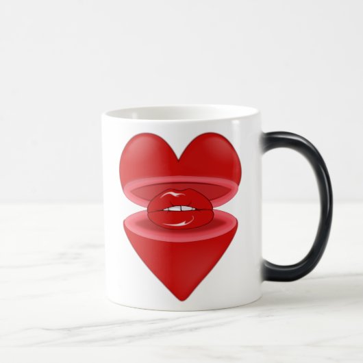 Mug Magique Coeur avec lèvres (Droite)