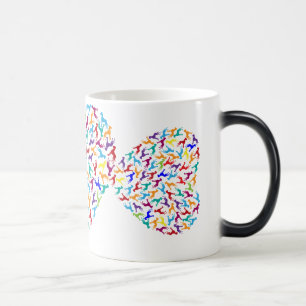 Mug Magique Coeur fait de grands Danois