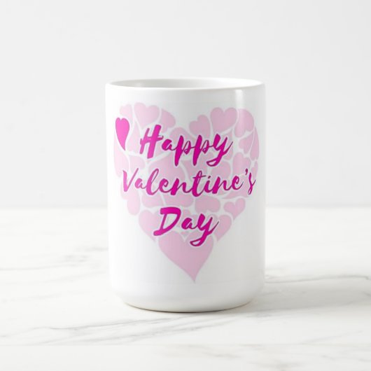 MUG MAGIQUE COEUR "HEUREUSE SAINTE-VALENTIN" (Centre)