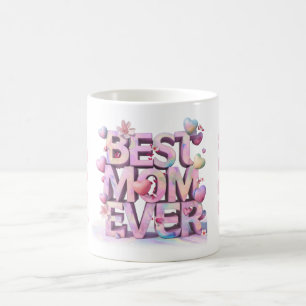 Mug Magique *~* Coeurs de la fête des mères Hugs aimés Fleurs