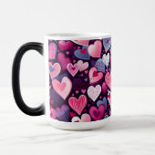 Mug Magique Coeurs romantiques Valentine Design sans couture (Gauche)