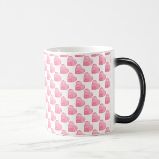 Mug Magique Coeurs roses (Droite)