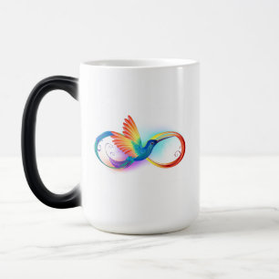 Mug Magique Colibri arc-en-ciel avec symbole Infinity