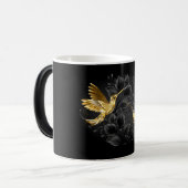 Mug Magique Colibri noir et or (Devant gauche)