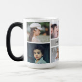 Mug Magique Collage photo de nom de famille (Gauche)