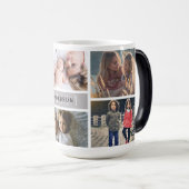 Mug Magique Collage photo de nom de famille (Devant droit)