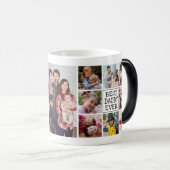 Mug Magique Collage photo moderne| Meilleur papa (Devant droit)