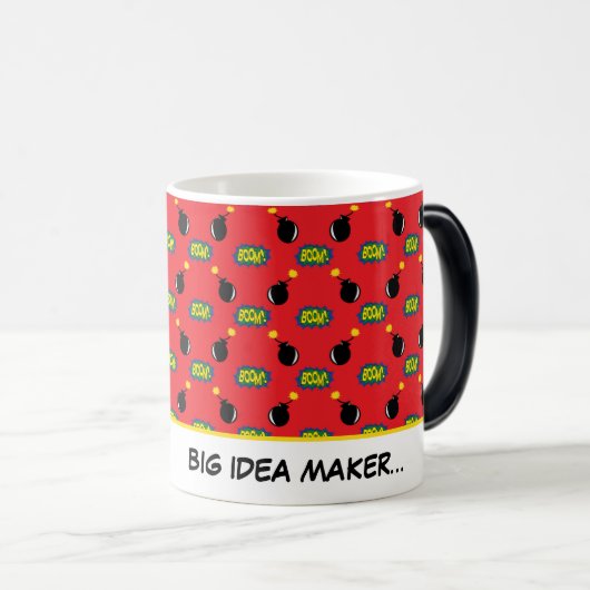 Mug Magique Comics Funny Superhero GRAND FABRICANT D'IDÉE... B (Devant droit)