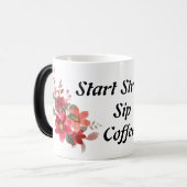 Mug Magique Commencez les citations à la mode du cool de café  (Devant gauche)