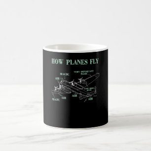 Mug Magique Comment les avions volent amusant ingénieur aérosp