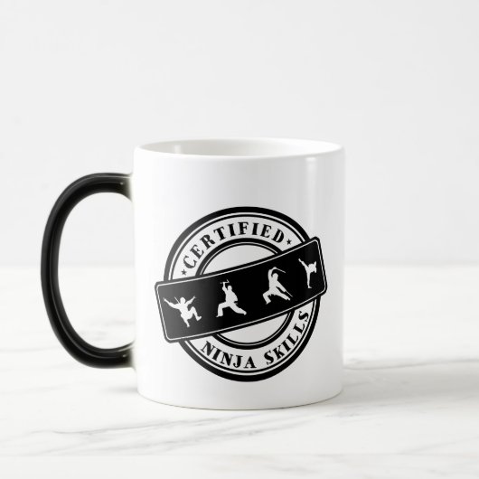 Mug Magique Compétences Ninja Certifiées par des Joueurs Amour (Gauche)