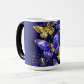Mug Magique Composition avec papillons Sapphire (Devant gauche)