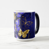 Mug Magique Composition avec papillons Sapphire (Devant droit)