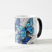 Mug Magique Composition des White and Blue Butterflies (Devant droit)