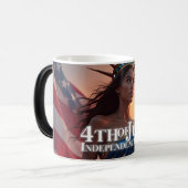 Mug Magique Conception 4 juillet splendide - Fireworks & Freed (Devant gauche)