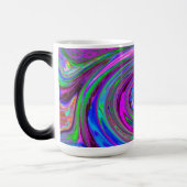 Mug Magique Conception Abstraite Rétro Tourbillon Magenta Colo (Gauche)