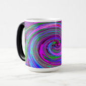 Mug Magique Conception Abstraite Rétro Tourbillon Magenta Colo (Devant gauche)