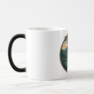 Mug Magique Conception d'affiche rétro de parc national Aventu