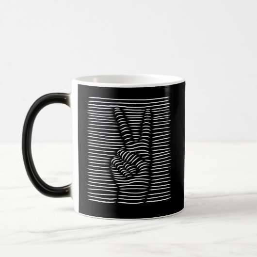 Mug Magique Conception de dessin de main de paix (Gauche)