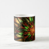Mug Magique Conception de fleurs fractales abstraites. (Centre)