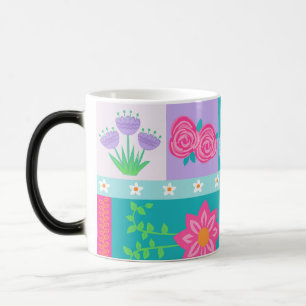 Mug Magique Conception de fleurs vibrantes en fleurs