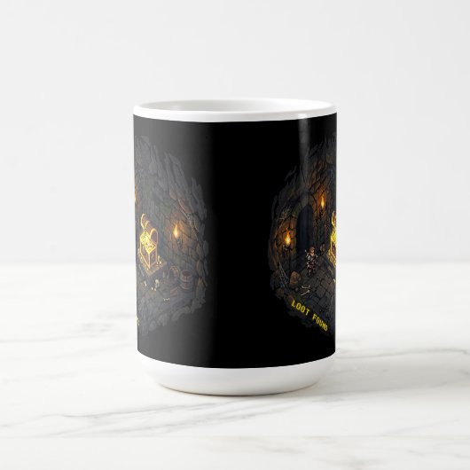 Mug Magique Conception de Pixel Art de Donjon Fantastique avec (Centre)