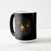 Mug Magique Conception de Pixel Art de Donjon Fantastique avec (Devant gauche)
