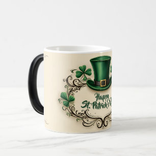 Mug Magique Conception de Shamrock pour la Saint-Patrick joyeu