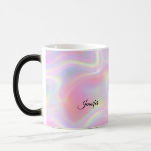 Mug Magique Conception de tourbillon holographique pastel vibr