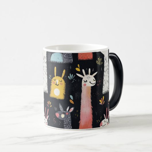 Mug Magique Conception ludique Motif Llama sans faille pour un (Devant droit)
