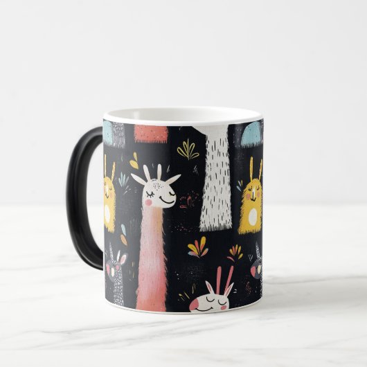 Mug Magique Conception ludique Motif Llama sans faille pour un (Devant gauche)